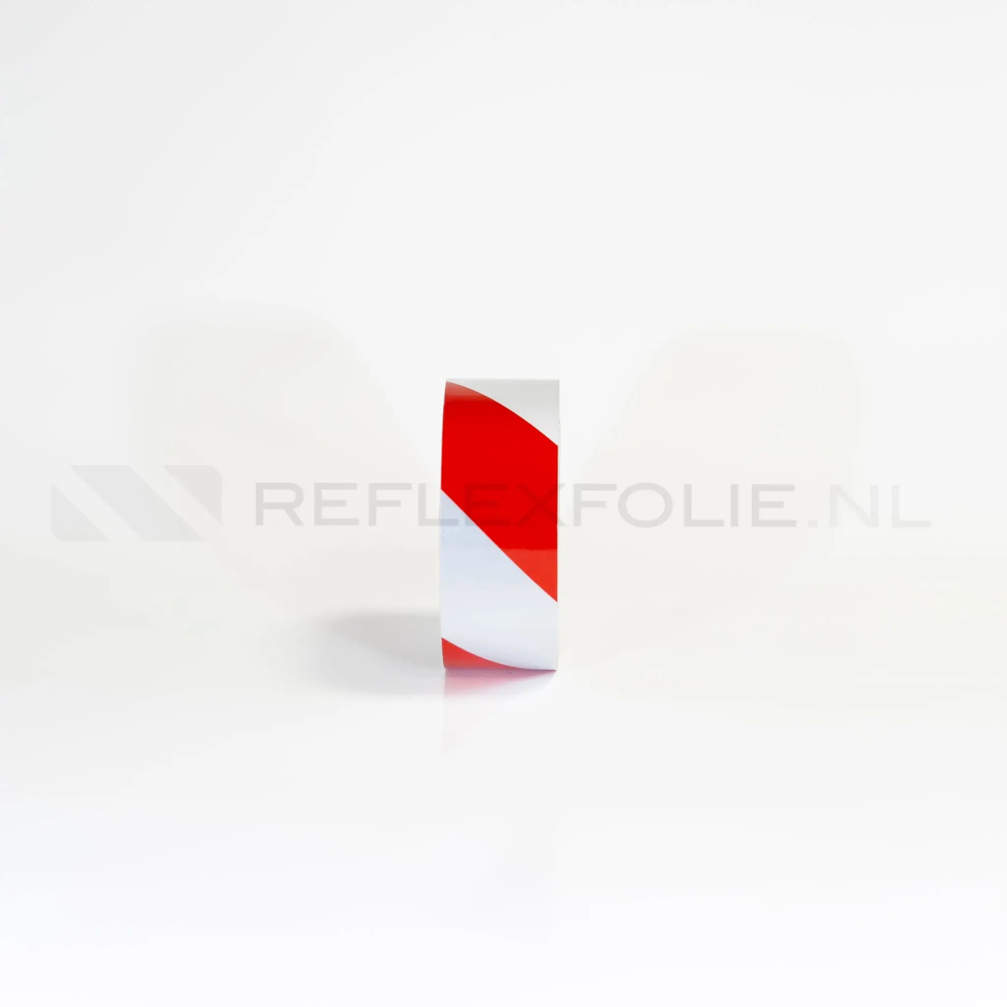 Markeringsband rood/wit rechtswijzend 50 mm x 22,5 meter - Reflexfolie